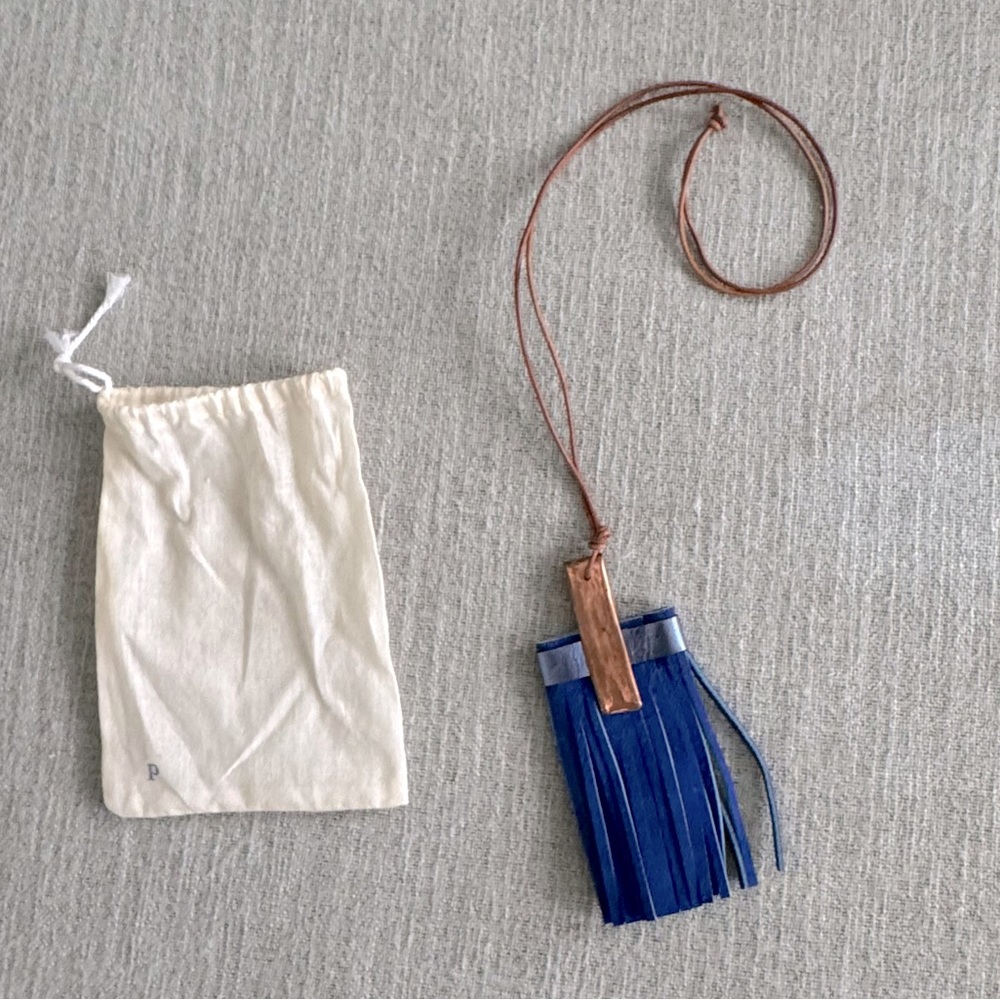 Large Leather Tassel Necklace